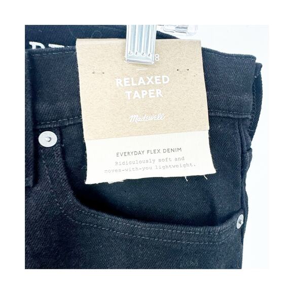 Madewell NG331 Relaxed Fit Taper Leg Jeans Relaxed Fit Black Size 30/28 NWT - Picture 9 of 13